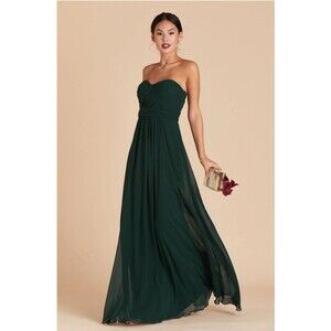 Birdy Grey Dress Christina Emerald Size S Formal Convertible Chiffon Bridesmaid